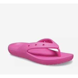 Crocs Iconic Sandals Women's Size 10 Pink Classic Slip‎ On Thong Flip Flops